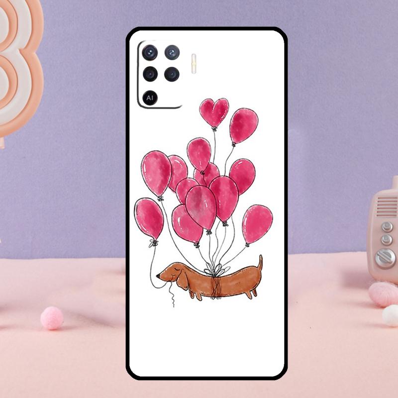 

Cute Dachshund Dog Phone Case For Oppo A58 A18 A38 A78 A98 A17 A77 A80 A40 A60 A16 A76 A96 A74 A94 A54 A15 A57S OPPO A40 A40m