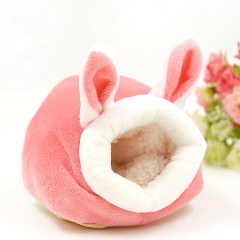 Hamster Plushy Bed Winter Warm Plushy Small Pet Cage Sleep Nest for Guinea Pigs