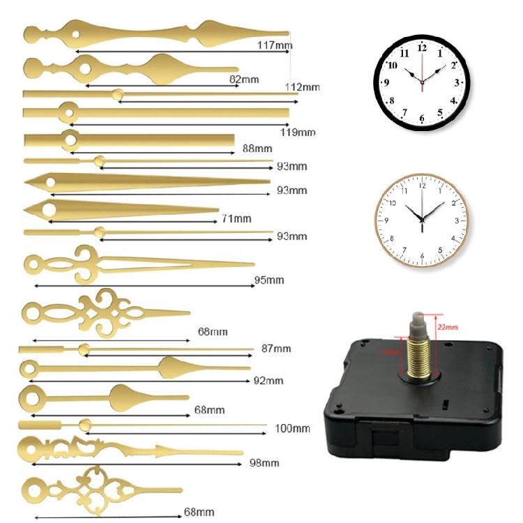 Clock Movements with Different Size Clock Hands Replacement DIY Repair Parts