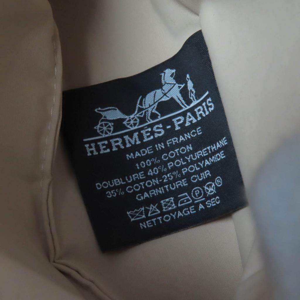 Great HERMES Pouch Boride pouch mini mini H logo canvas Orange cotton Women Used