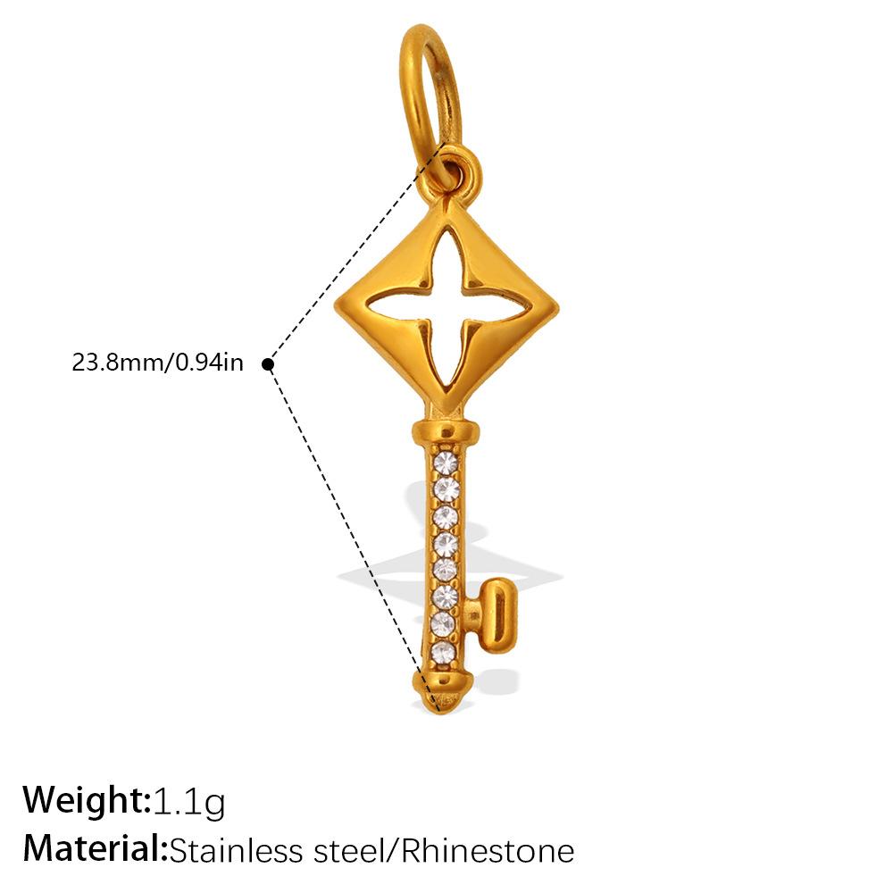Gold Diamond Key Cross Pendant Multi-Style Personalized Pendant Diy Jewelry Accessories