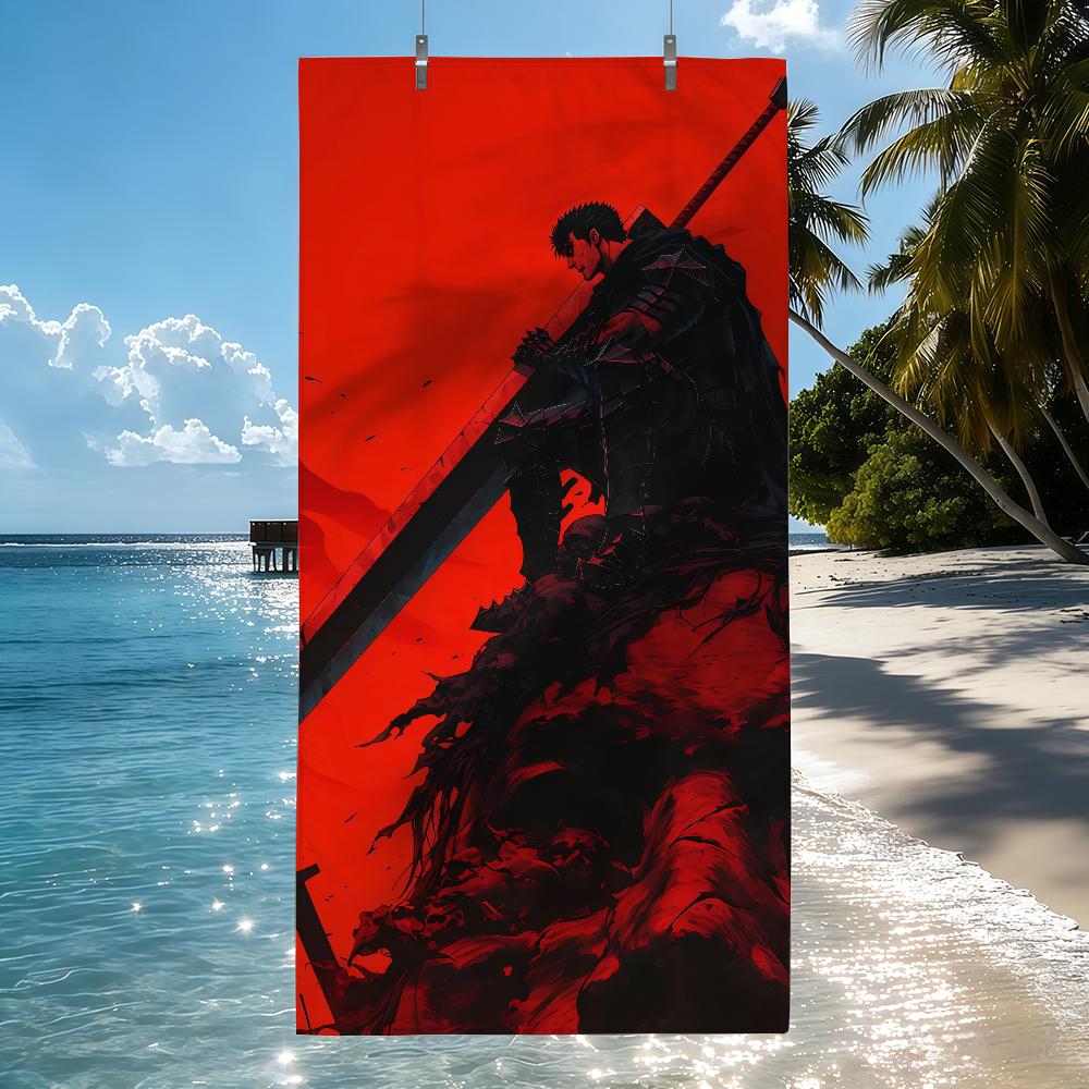 Berserk Ιαπωνικό Anime Δροσερή Πετσέτα Γρήγορου Στεγνώματος Πετσέτες Παραλίας Κατάλληλες Για Πισίνες Κάμπινγκ Γιόγκα Και Το Γυμναστήριο