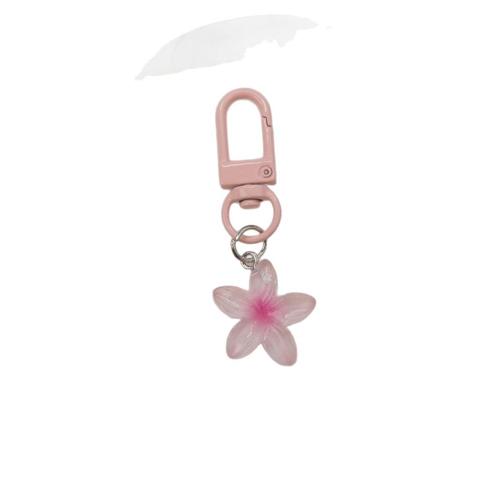 Colorful Transparent Flower Keychain Women's Cute Bag Charm & Earphone Decoration