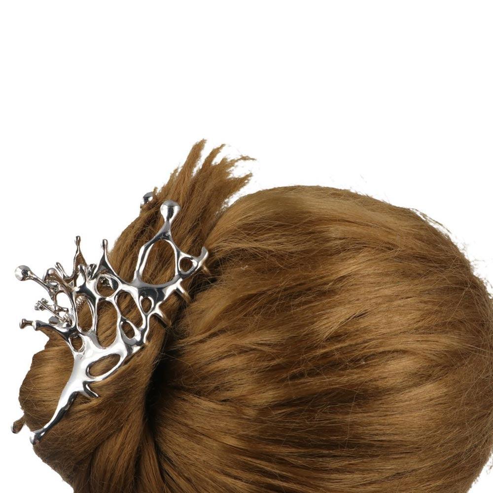 Large Alloy Geometric Claw Clips Geometry Hair Claw Silver Hair Crab Clip Ponytail Holder Hair Accessories Girls