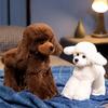 Lifelike Poodle Dog Doll Handmade Stuffed Plush Toy Realistic Teddy Puppy Simulation Animal Model Creative Gift Present