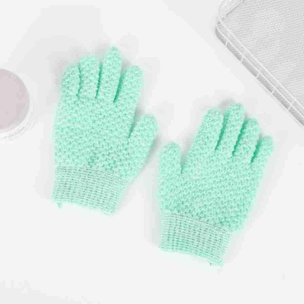 Double Sided Jacquard Frosted Nylon Five Finger Shower Gloves, Rubbing Back And Mud, Household Shower Supplies