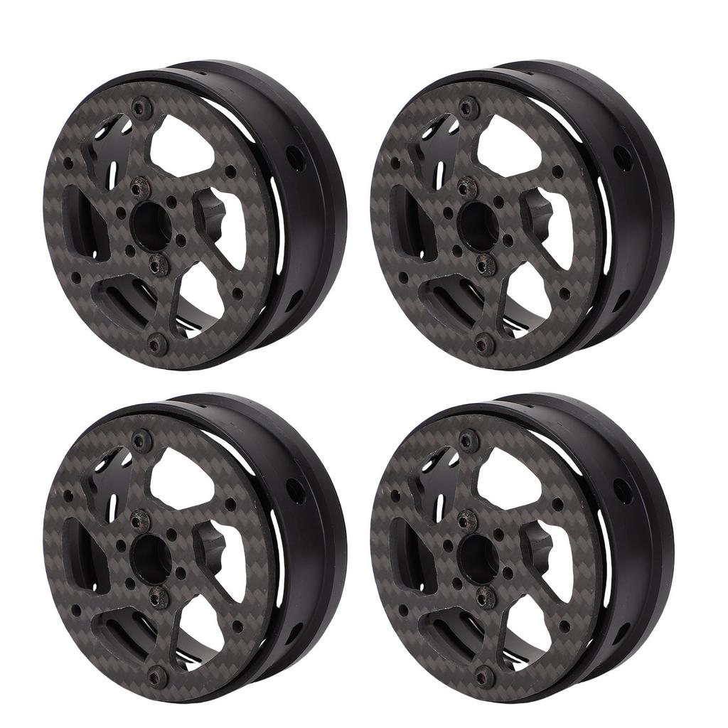 4PCS 2.2 Inch Carbon Fiber RC Wheels Rims High Strength Lightweight RC Crawler Wheel Hub for 1 10 RC Crawler Car
