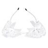 Bandeau Oreilles de Chat Blanches Joli Nœud en Gaze Exquis Bandeau Filles Accessoires Cosplay pour Halloween
