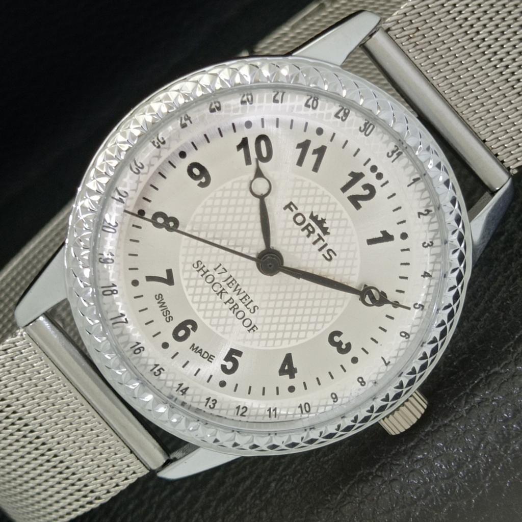 

REFURBISHED SWISS HAND-WINDING MENS SILVER COLOR DIAL WATCH a431612-2 R108-a431612