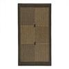 Woven Frame Rug, Black and Brown Squares and Stripes 133x190