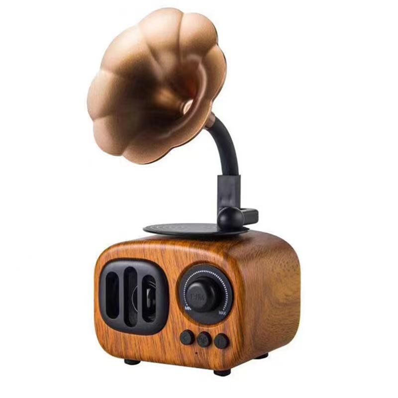 Retro Morning Glory Bluetooth Speaker: Vintage-Style, Portable & Creative Small Speaker