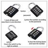 Durable Zinc Alloy Combination Password Code For Luggage Suitcase Number Locks Password Lock Smart Lock Padlock
