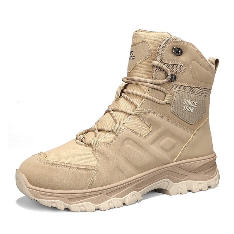 Men's casual high top boots spring and autumn new soft sole non slip outdoor boots fashion youth work boots hiking desert boots