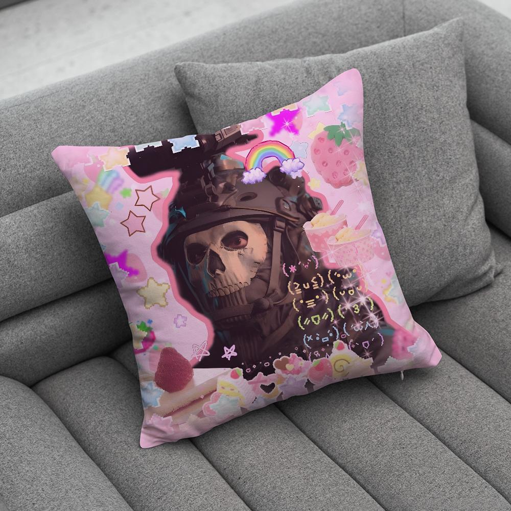 CCallOf DDuty GhostS Pillow Case Soft Cushion Cases for Farmhouse Sofa Decor Home Decorations and Protector