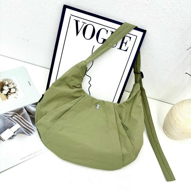 Trendy Nylon Dumpling Bag Horn Yoga Bag Women's Commuter Simple Shoulder Bag Messenger Bag Moon Bud Bag