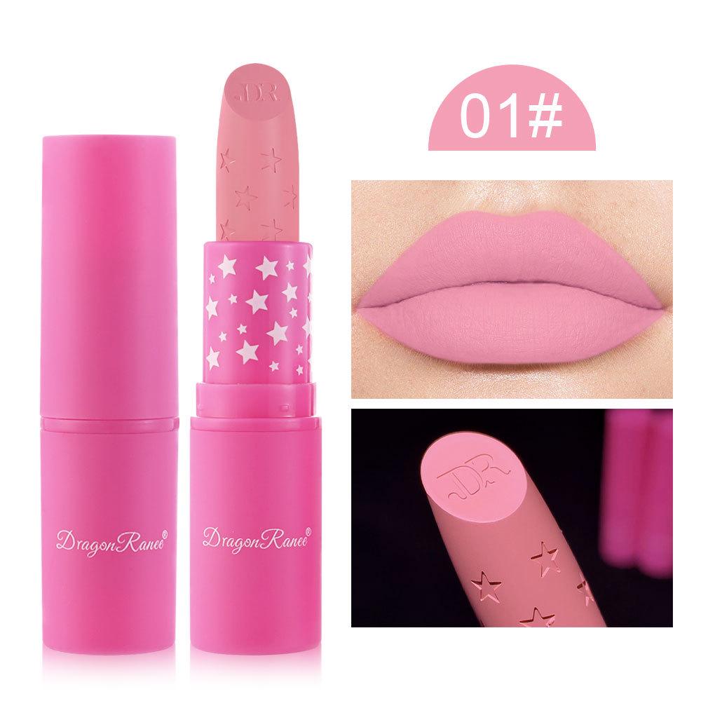 

DragonRanee Cross-border Barbie Non-Fading Matte Lipstick in Rose Red Star