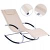 Garden Lounger Sunbed Rocking Chair Beige