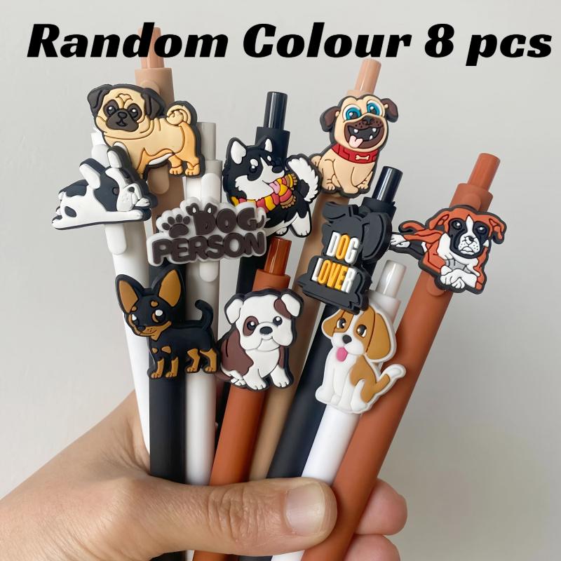

Набор гелевых ручек с милыми собачками, 8 штук / Выдвижной пишущий набор с черными чернилами для любителей собак / Ветеринарных техников / Студентов / Офисные принадлежности / Ручки с животными / Предметы первой необходимости для работы Random colour 8 pc