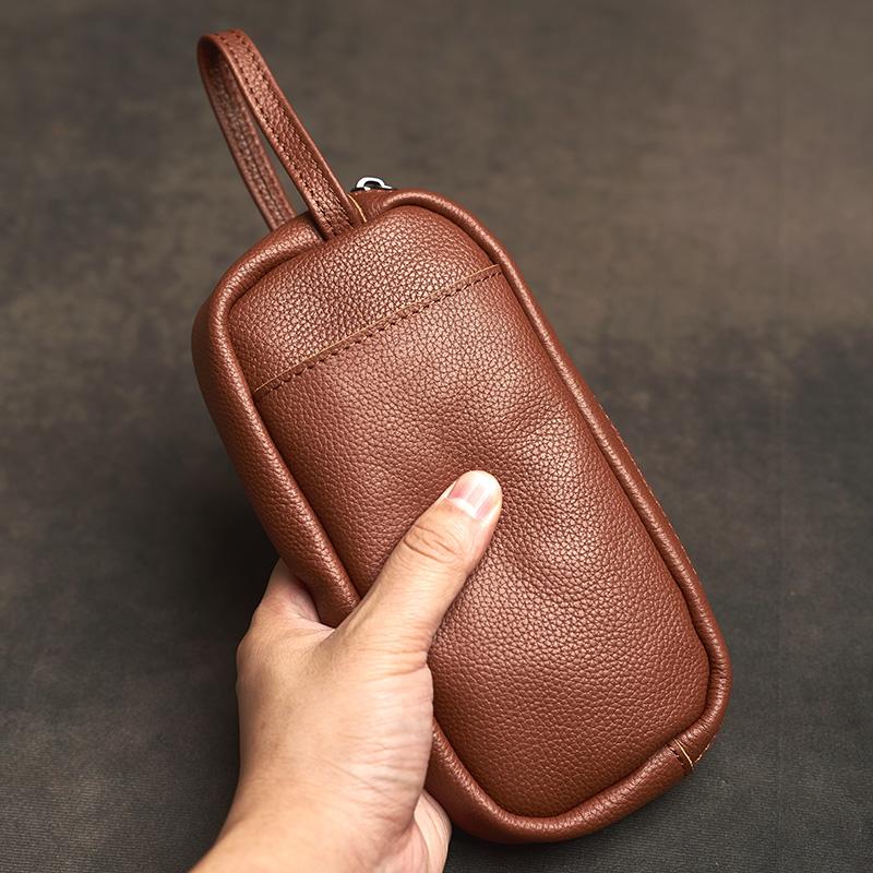 100% Genuine Leather Men s Clutch Bag Ladies Tote Handbag Cell Phone Bag Coin Purse Small Storage Bag Long Wallet