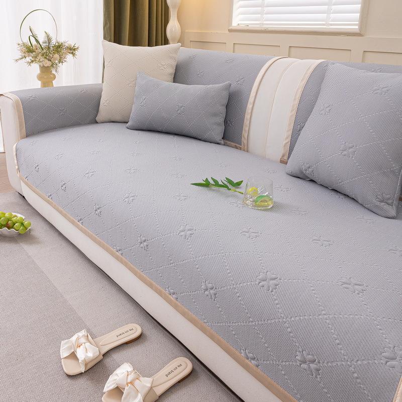 

Ice Silk Sofa Cushion Summer Non-Slip Cushion New Cream Wind Straight Row Summer Cool Cushion Cover Cloth Mat Seat Cushion 70*70cm