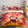 Custom Name and Number Quilt Cover American City Football Bedding Set 3 Pieces Settings Bed Pillowcase Bed Cover Bedroom Bed Set