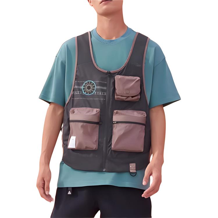 New Nike NAI KE Series Sportswear Vest Men's Dark Smoke Gray HF0816-070