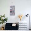 16 Slot Sunglasses Storage Hanging Bag, Wall Mounted Glasses Storage Rack, Foldable, Made of Felt and PVC Material