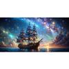 Large Size Mosaic DIY Full Diamond Painting Kits Art Fantasy Sailboat Starry Sky Embroidery Cross Stitch Rhinestones