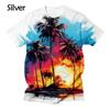 New Palm Tree Sunset Graphic Men's/women's Fashion 3D T-shirt Comfortable and Breathable Shirt Casual Funny Men's Summer Tees