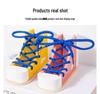 Montessori Wooden Lacing Shoe Toy for Kids