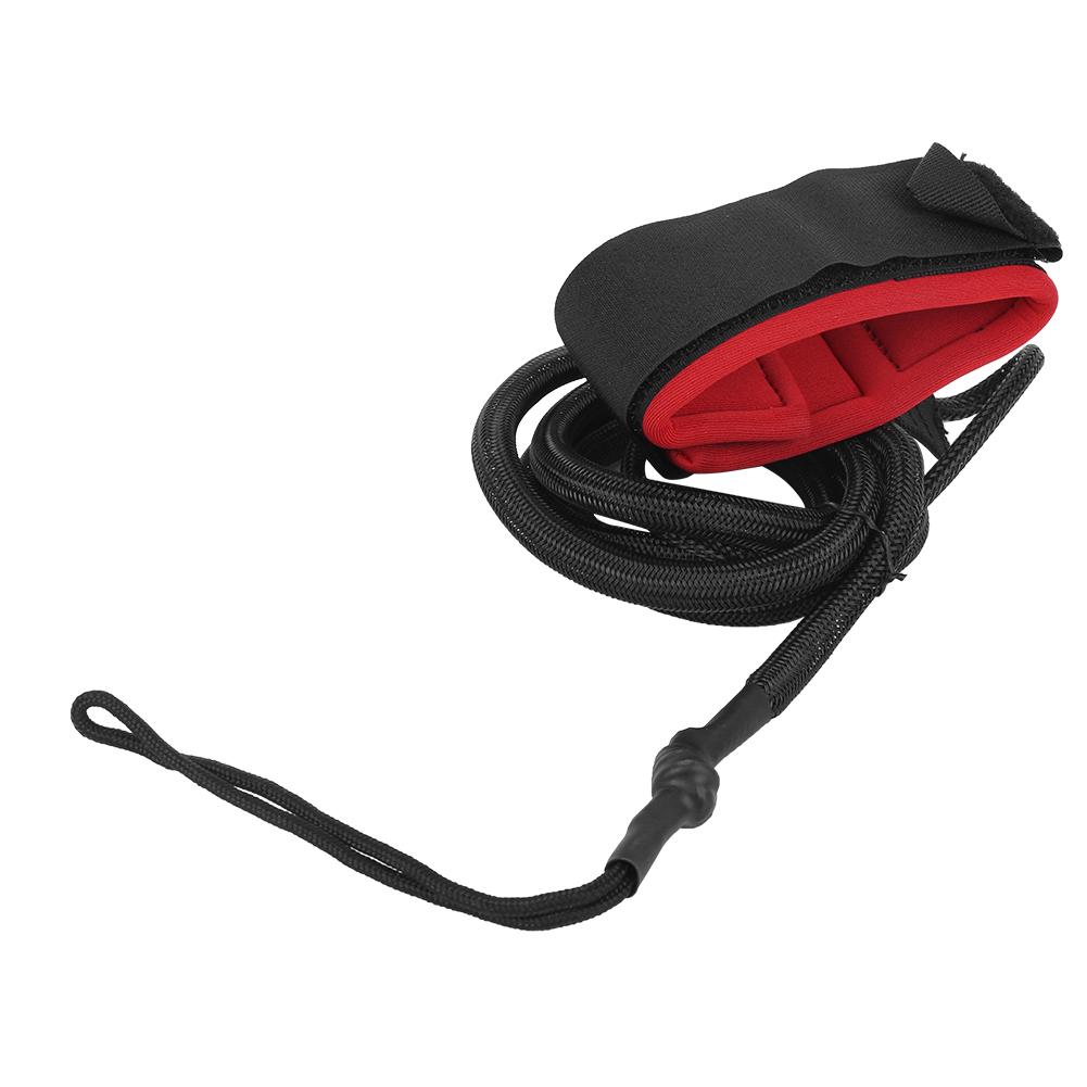 Surfing Kayak Leash Rope Boat Safety Paddle Hand Rope for Surfboard Surfing AccessoriesBlack Red