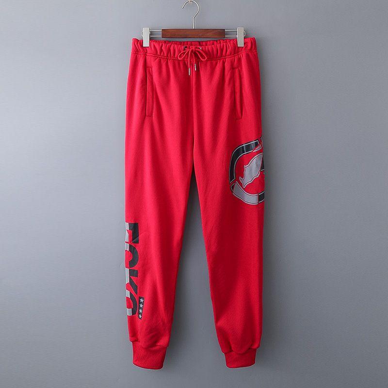 

Foreign Trade Original Last Order Plus Size Ladies Winter Fleece-Lined Track Pants Red L