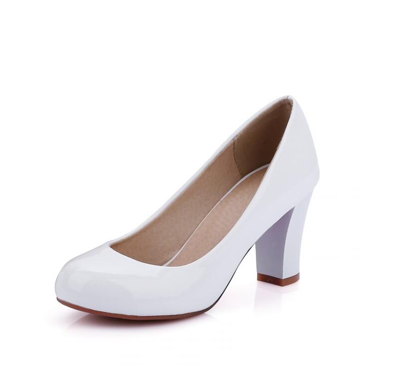 

Elegant Women High Heels Classic Girls High Heels Women Pumps Large size31-46 Casual Party Office Wedding Shoes Lady Dress Pumps 46 белый