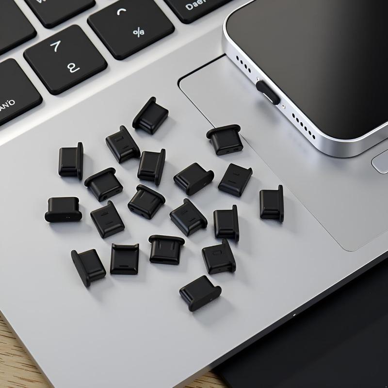 

USB C Dust Plug, USB C Port Cover, USB C-Type Port Silicone Dust Covers,Compatible with All USB C Ports (Black) 30pcs