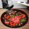 1pc Floral Pattern Chair Carpet for Office, Round Non Slip Durable Large Size Office Carpet, Suitable for Office