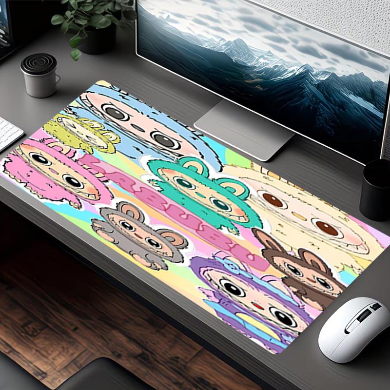 Labubu Print Mouse Pad, for Keyboard Pad Laptop PC Mat for Office Home Use, Desk Decor, Perfect Birthday Gift for Gamers