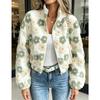 Autumn Winter Flower Jacket Women's Coat, New Arrival Fashion Outerwear For Cross-Border E-Commerce