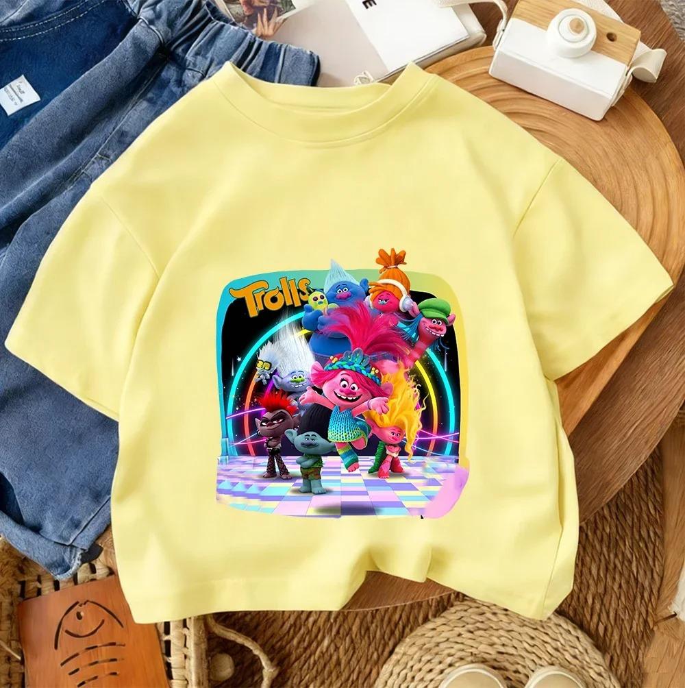 2026 Summer Tross Fashion Cute Print Summer Casual Cute Cotton Comfortable Short Sleeved Top for Boys and Girls