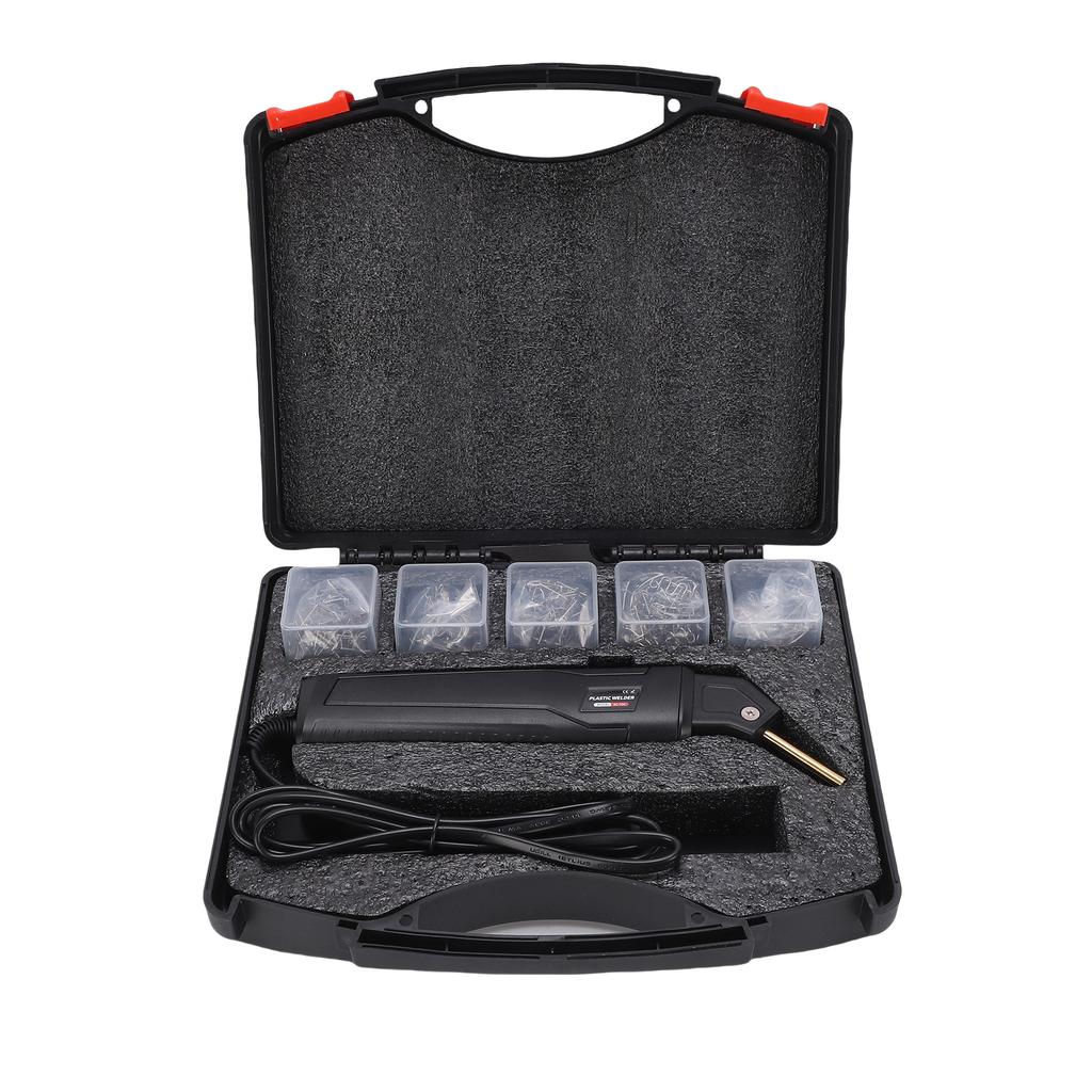 Plastic Welding Kit 5 In 1 Welder with Heat Cutting Shaping Tools for Home Automotive Bumper Repairing Black US Plug
