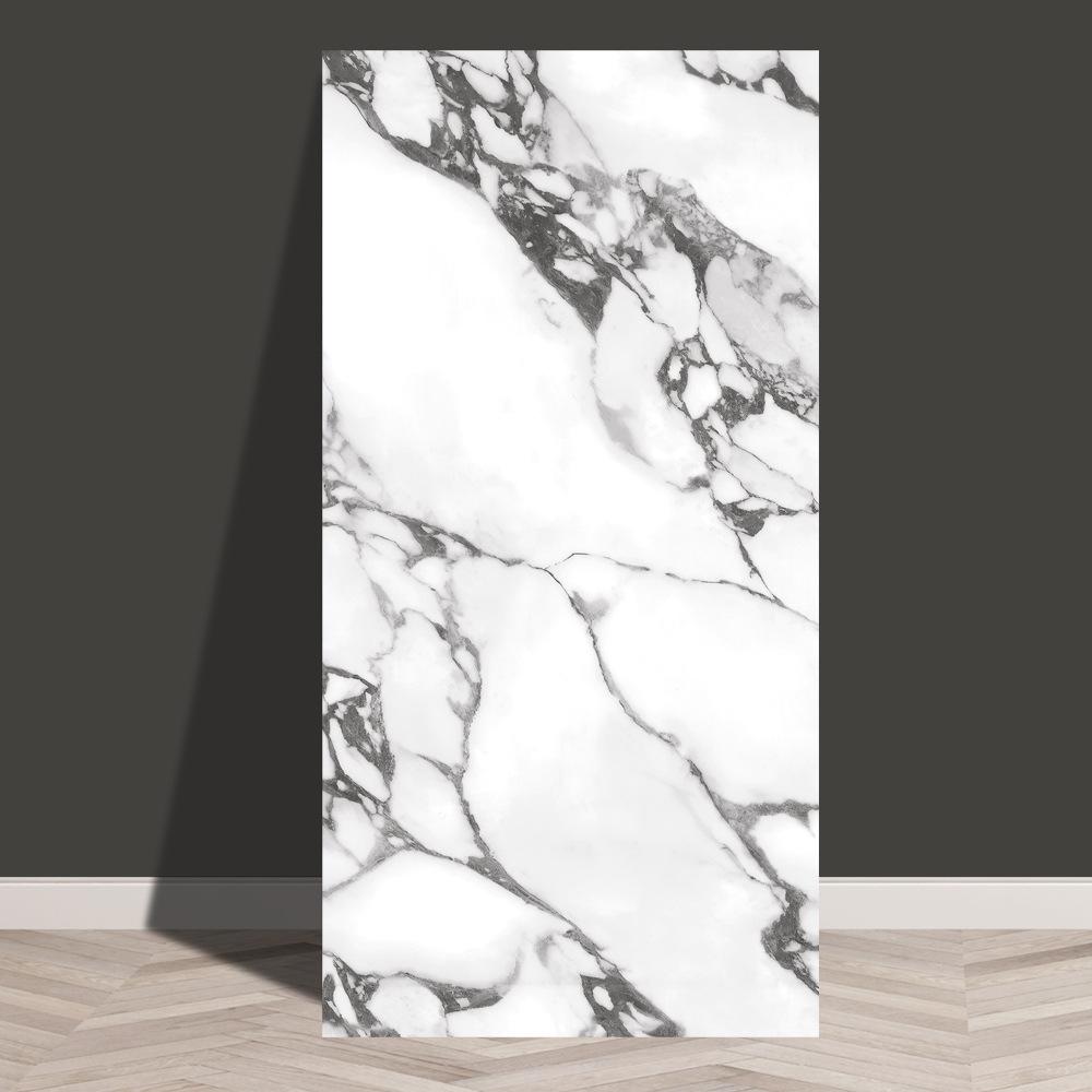 Su Geçirmez Mermer Karo Duvar Kağıdı Kendinden Yapışkanlı PVC Duvar Çıkartmaları Mutfak Dekorasyonu İçin Neme Karşı Dayanıklı