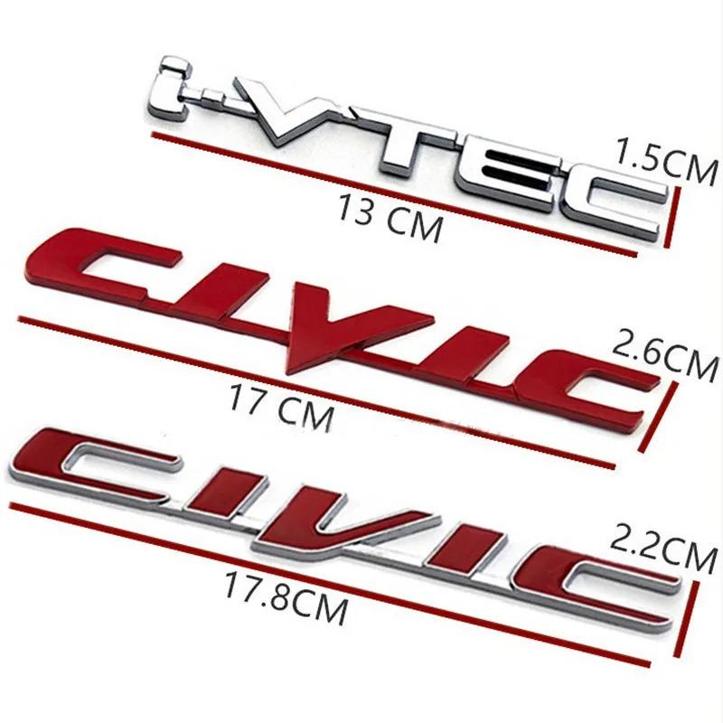 Insignia de Letra Metálica 3D Ivtec Pegatina Calcomanía Estilo de Coche Para Logo Civic Pegatinas Calcomanías Traseras de Maletero de Coche Accesorios de Coche