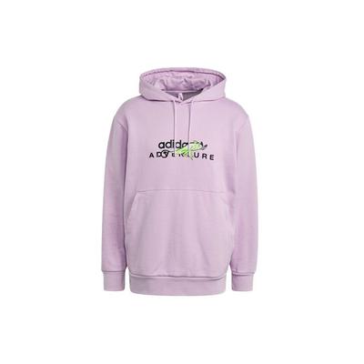 adidas Moletom com Capuz Originals Trefoil Estampa Camaleão Masculino Tops Roxo Claro GN2326