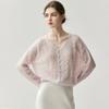 Women's Cashmere Silk V-Neck Hollow Out Cardigan Sweater Cover-Up