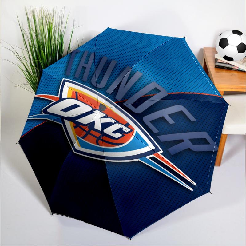 Thunder Basketball Team Umbrella 8-Frame for Travel, Camping, Casual Lightweight Portable Umbrella, Essential for Every Family Holidays Gift