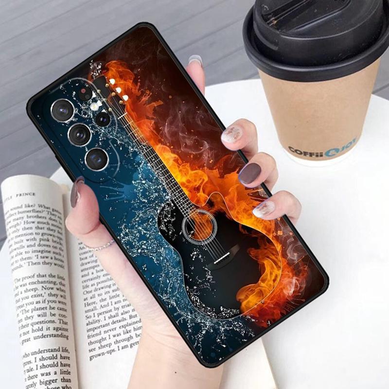 Rock Music Instrument Guitar phone case Cover For Samsung Galaxy S24 S25 Ultra S21 S22 Ultra S10E Note 10 Plus Note 20 FE S23