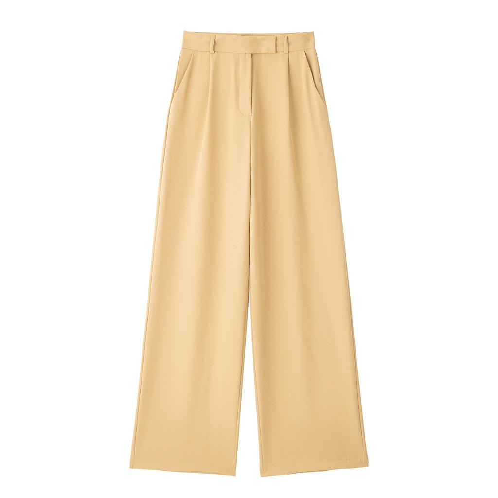 Women's High Waisted Pleated Wide Leg Pants for Summer Comfort and Loose Fit