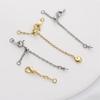 Sturdy Brass Adjustable Chain Portable Keychain with Lobster Clasp Fashion Accessory for Tent and Luggage Daily Use