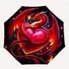 1pc Dragon Embracing a Heart Automatic Opening and Closing Folding - A Good Choice for Gifts, Fashionable and Convenient Umbrella With Cute Carto