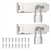 Stainless Steel Padlock Hasp Door Clasp Lock 90 Degree Right Angle Shed Gate Latch Household Burglar-proof Bolt Door Buckle