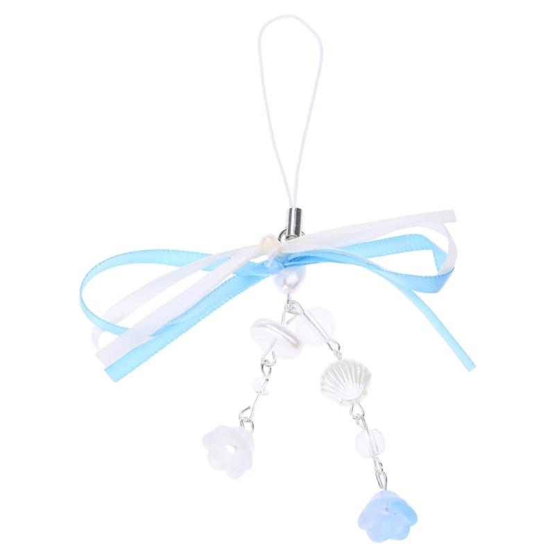 Keychain Lanyard String Star Heart Bowknot Phone Chain Lanyard Y2K Bowknot Charm